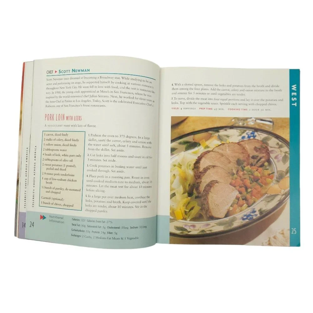 Celebrity Chefs Across America Cookbook Paperback Ingredients Managing Diabetes